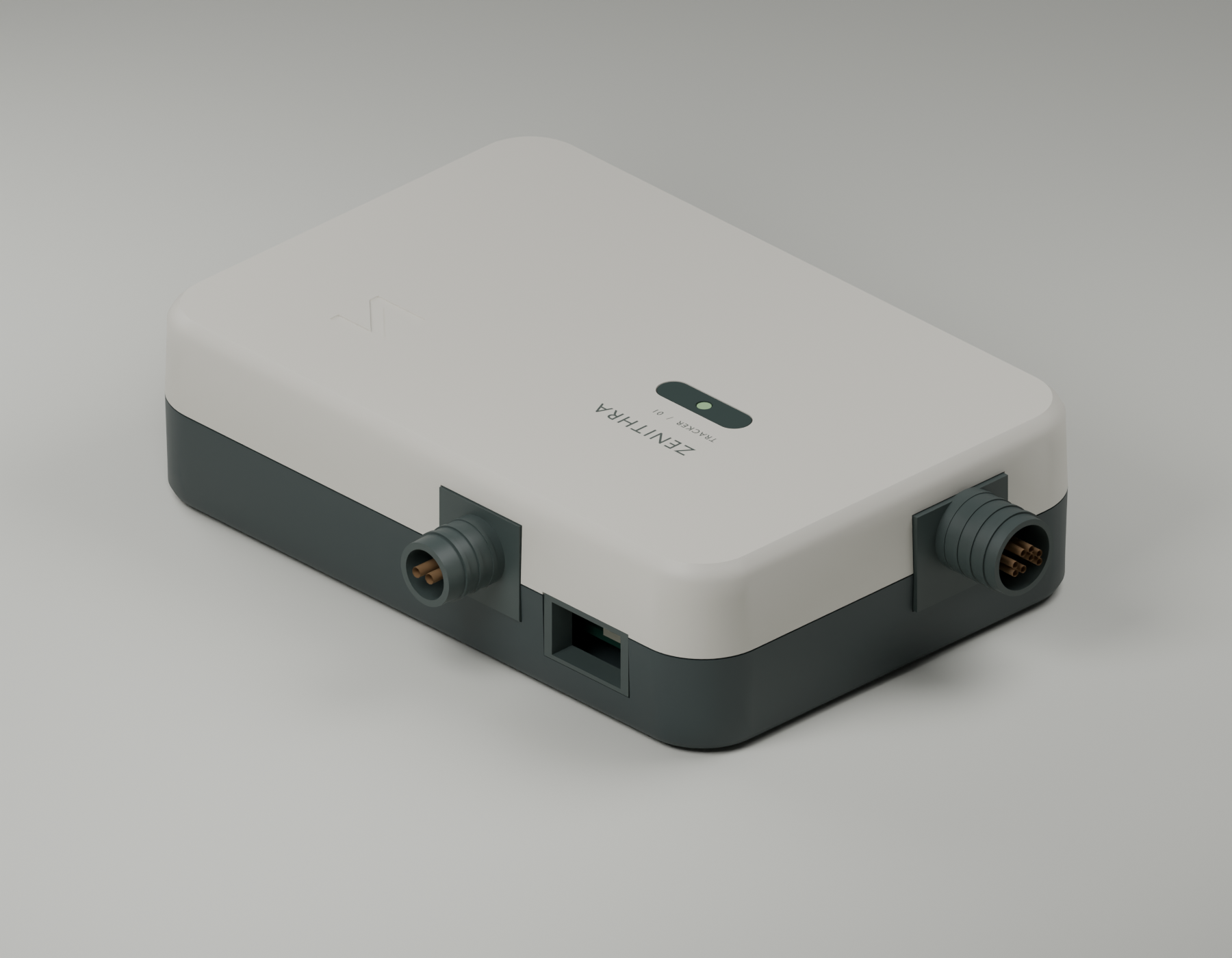 Rear and side access showing replaceable cable boots and the recessed USB port